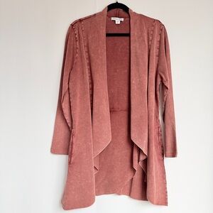 Coldwater Creek Slimming Knit Cardigan With Pockets Stud Detail M